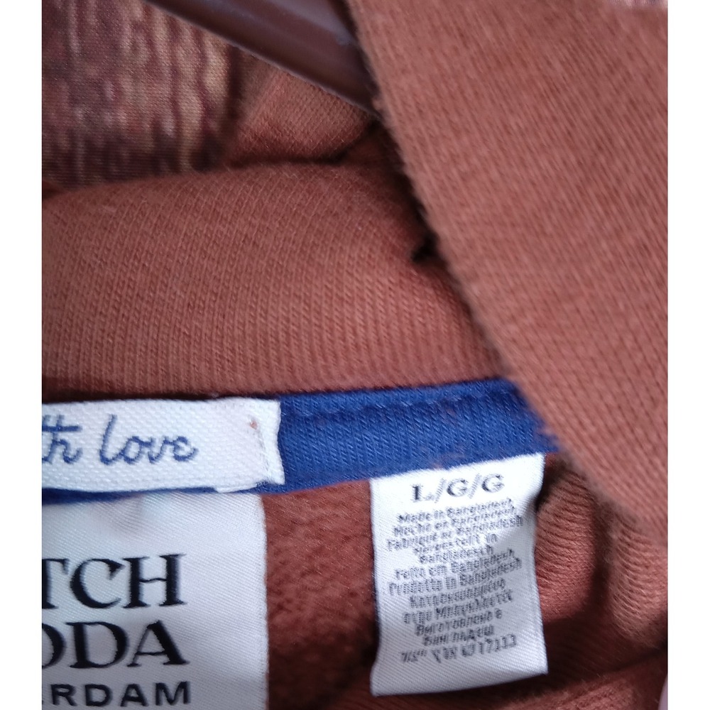 Scotch & Soda Amsterdam Brown Graphic Hoodie Sweatshirt 1841-11705-FA24 Womens L - Picture 5 of 7